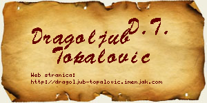 Dragoljub Topalović vizit kartica